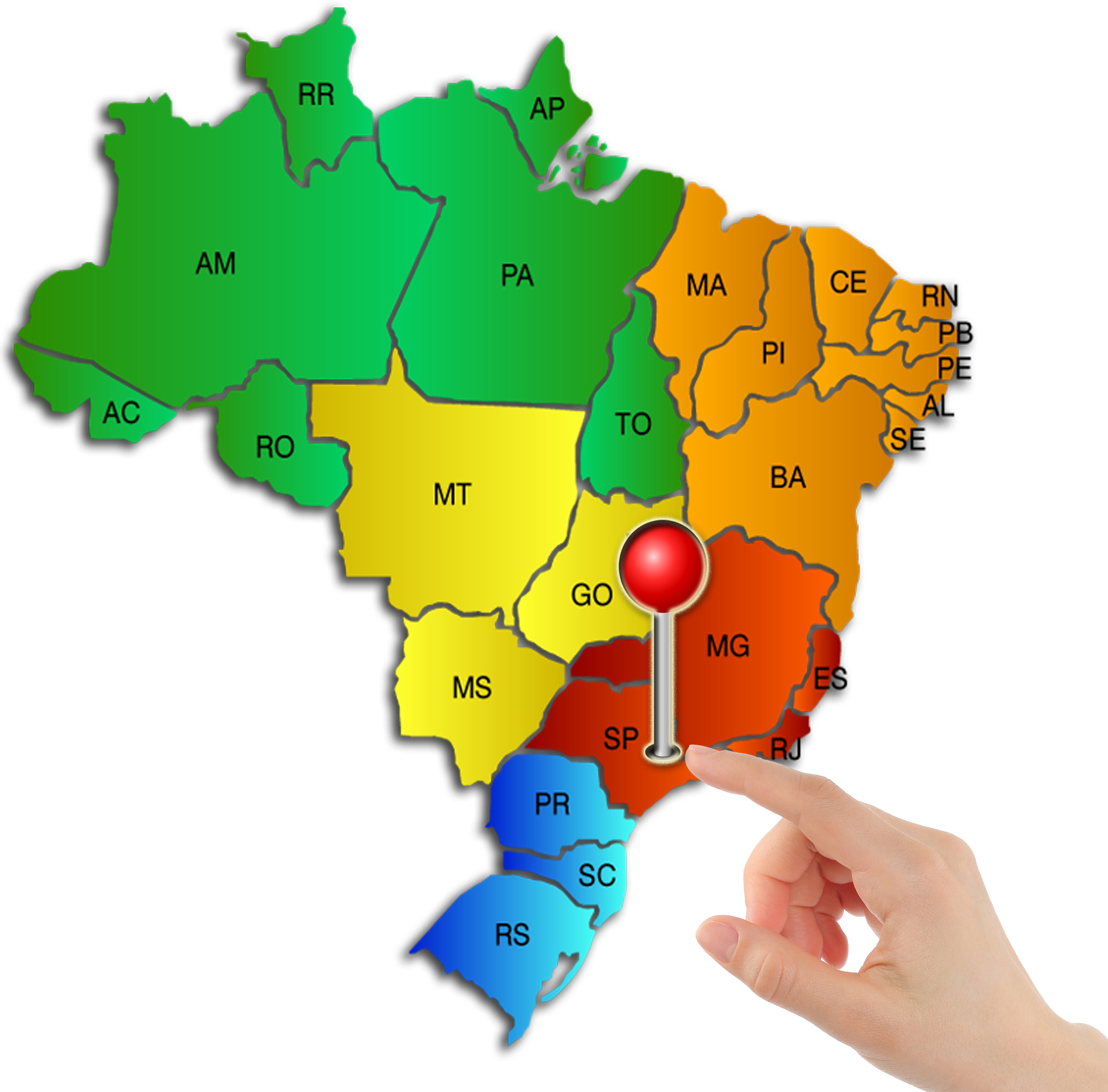 Mapa do Território brasileiro